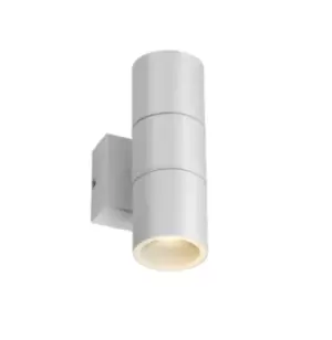 Image of KnightsBridge 230V IP54 GU10 Up and Down Wall Light - White