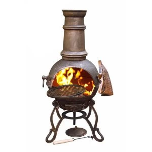 Image of Gardeco Toledo Cast Iron Chiminea - Medium