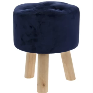 image of Blue Velvet Stool By Lesser & Pavey