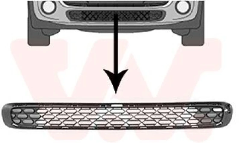 Image of VAN WEZEL Bumper grill VAN WEZEL 0518590