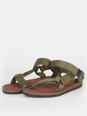 Barbour Hillman Trek Sandal, Olive, Size 9, Men