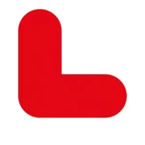 Image of 'L Symbol' Floor Signal, Red, (200mm x 200mm), Pack of 10