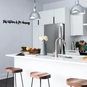Image of This Kitchen is For Dancing Black Decorative Wooden Wall Accessory
