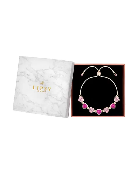 image of Lipsy Pink Heart Bracelet