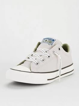 image of Converse Chuck Taylor All Star Street Slip Childrens Trainers, Grey, Size 10