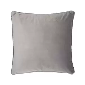 image of Malini Luxe Velvet Cushion, Grey