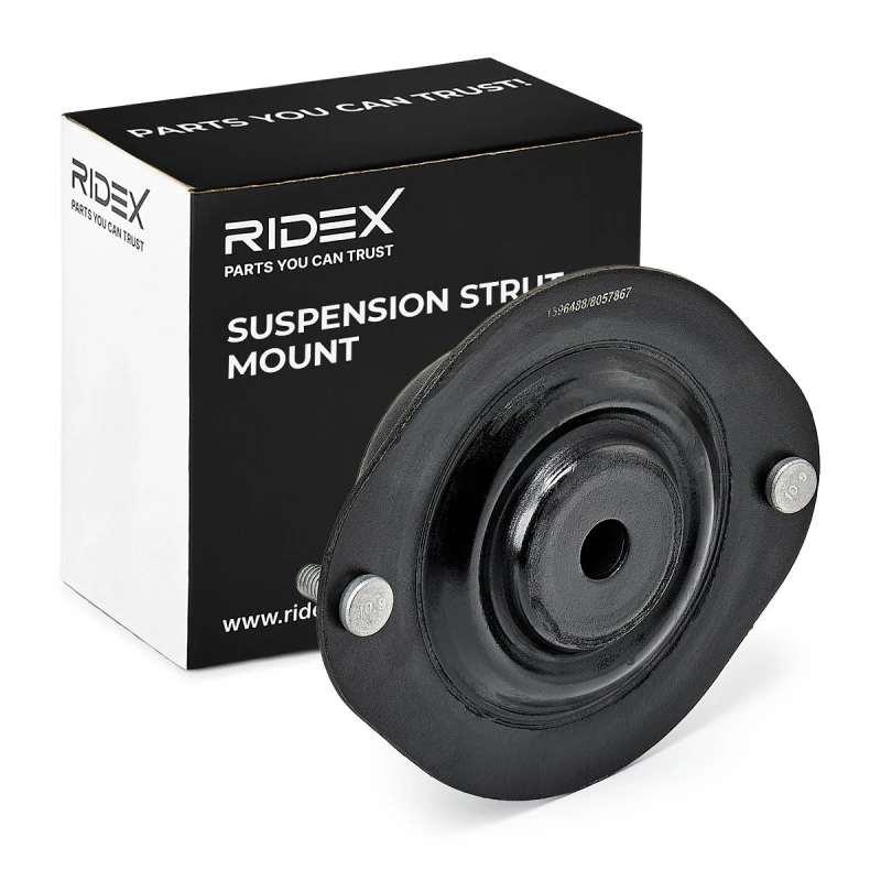 Image of RIDEX 1180S0009 Top strut mount Front Axle, without ball bearing Suspension Strut Support Bearing (1180)