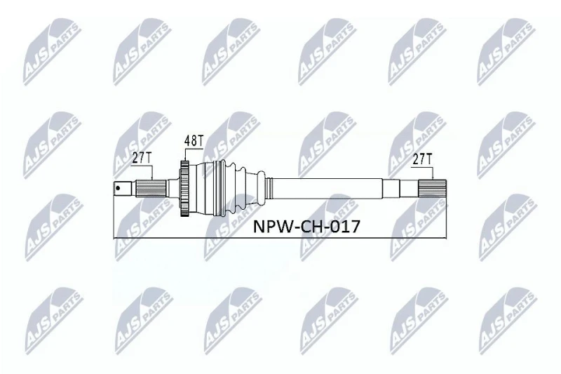 Image of NTY NPW-CH-017 Drive shaft Front Axle Left Drive Shaft (13)