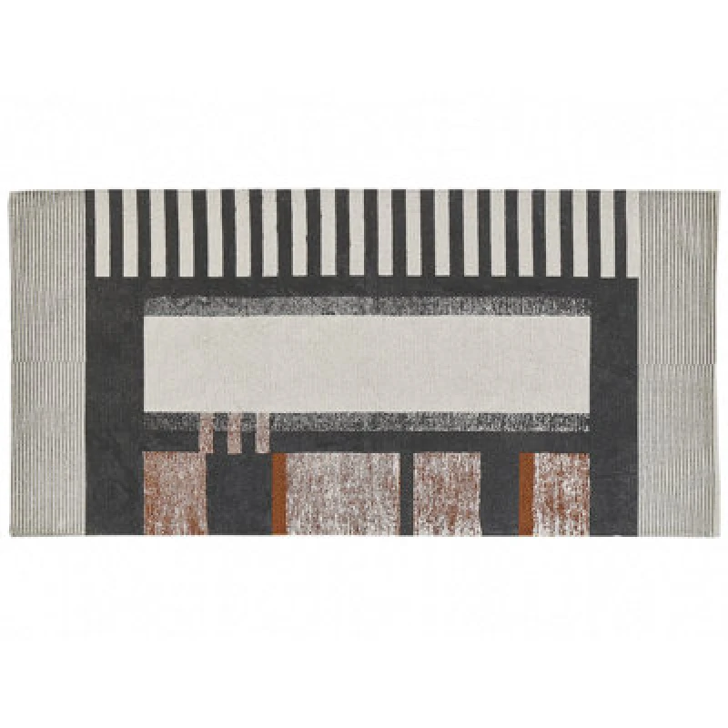 Image of Beliani Rug Kakinada Multicolour 80 X 150 Cm Cotton