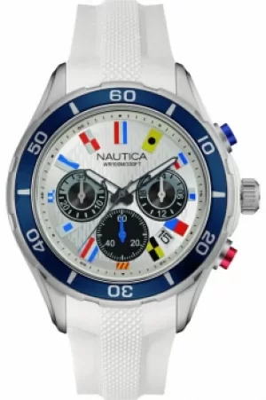 Mens Nautica NST12 Flag Chronograph Watch NAD16536G