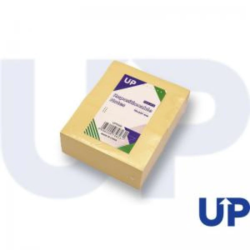 Image of UP Repositionable Notes 76x127mm Yellow (12)
