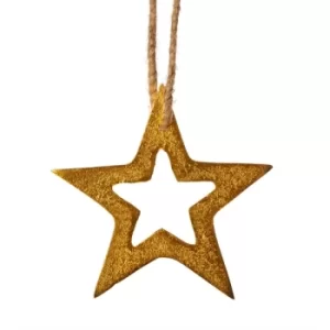 Image of Golden Star Hanging Decoration Small