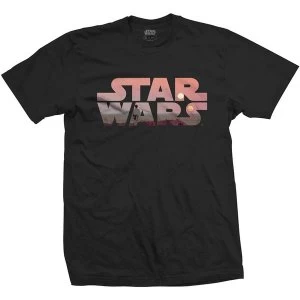 image of Star Wars - Tatooine Logo Unisex Large T-Shirt - Black