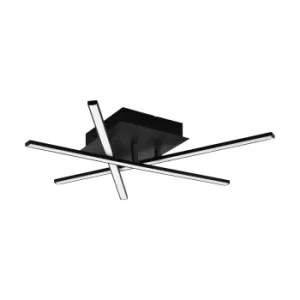 Image of EGLO Lasana 3 Black LED Ceiling Light