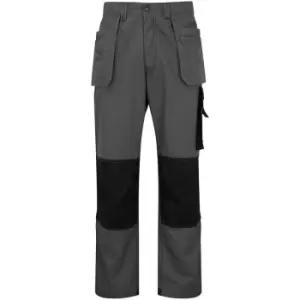 Image of Alexandra Mens Tungsten Holster Work Trousers (34R) (Grey/Black)