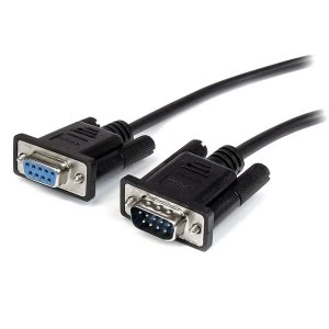 Image of StarTech 1m Black Straight Through DB9 RS232 Serial Cable - M/F