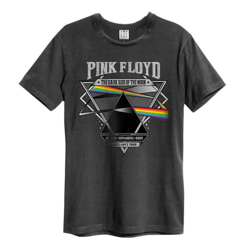 Image of Amplified Mens 72 Tour Pink Floyd T-Shirt in Charcoal Size: Medium Charcoal Male M