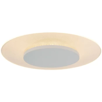 image of Sienna Lighting - Sienna Lido Flush Ceiling Light White Matt, Transparent Edited