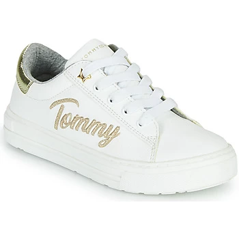 Image of Tommy Hilfiger SOFI Girls Childrens Shoes Trainers in White,5,6.5
