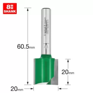 Image of Trend CRAFTPRO Two Flute Straight Router Cutter 20mm 20mm 8mm