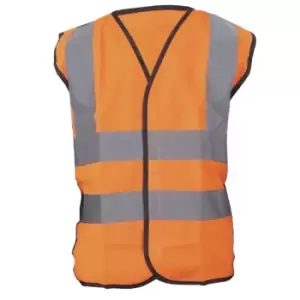 Image of Yoko Hi-Vis Childrens Unisex Waistcoat / Jacket (10-12) (Hi Vis Orange)