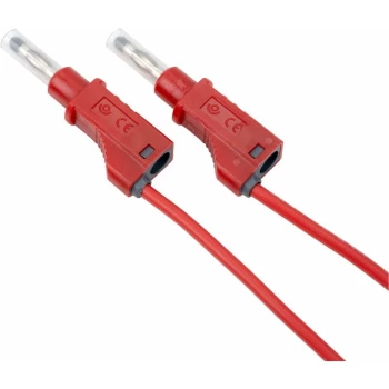 Image of 2210/600 V-100 Red Electro 4mm Shrouded Stackable Test Lead 100cm - PJP