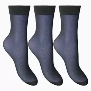 Image of Silky Womens/Ladies Smooth Knit Ankle High (3 Pairs) (One Size (UK Shoe 3-8)) (Nude)