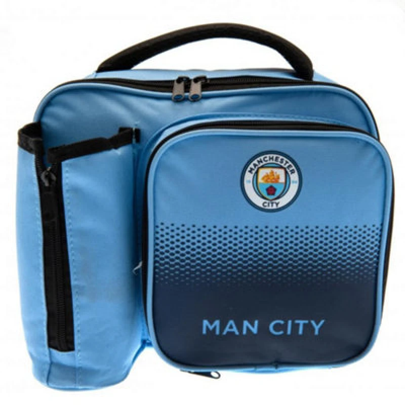 Image of Manchester City Fc Fade Lunch Bag Sky Blue/navy (One Size)