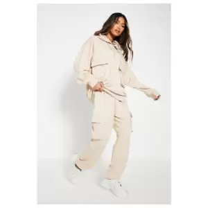 Image of I Saw It First Oversized Utility Pocket Jogger - Brown