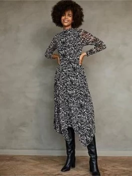 Image of Mint Velvet Mint Velvet Roselea Print Trapeze Jersey Midi Dress