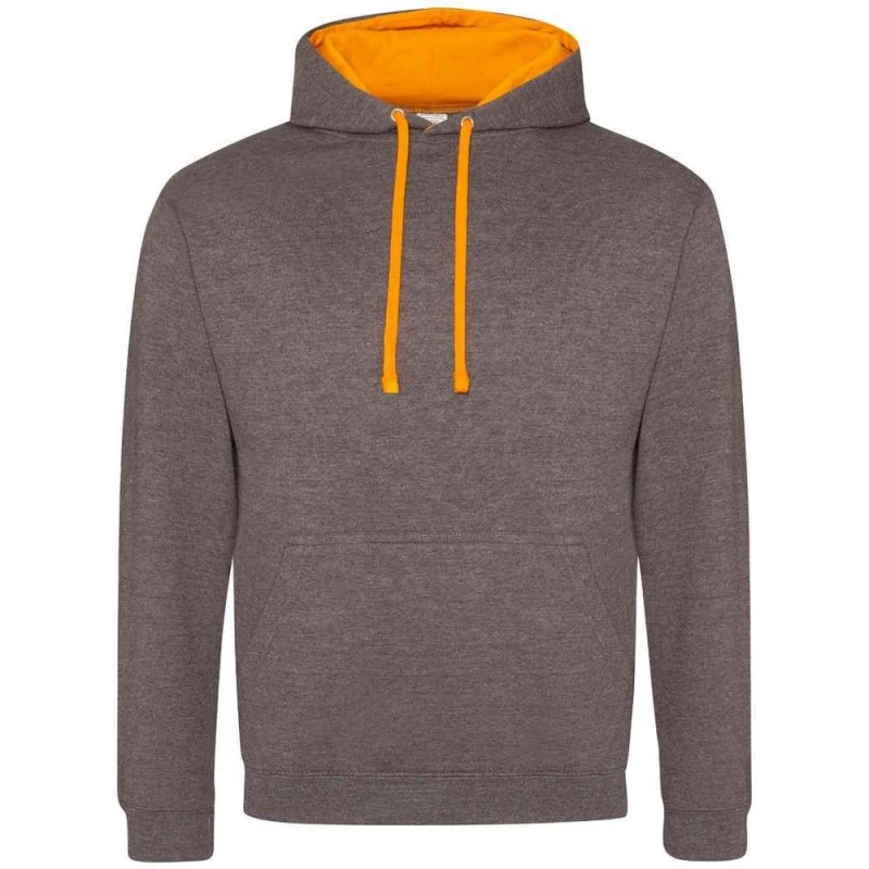 Image of AWDis AWDis Men Varsity Hoodie in Charcoal Size: X-Small Charcoal XS Male 5063425961849