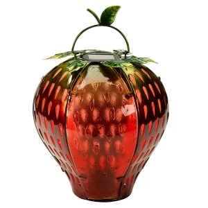 image of Smart Solar Funky Fruit Strawberry Lantern Red