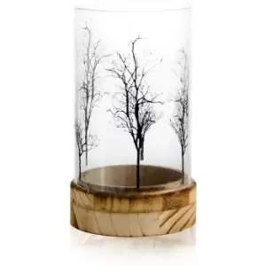 image of Tree Design Tealight Candle Holder M&W - Clear