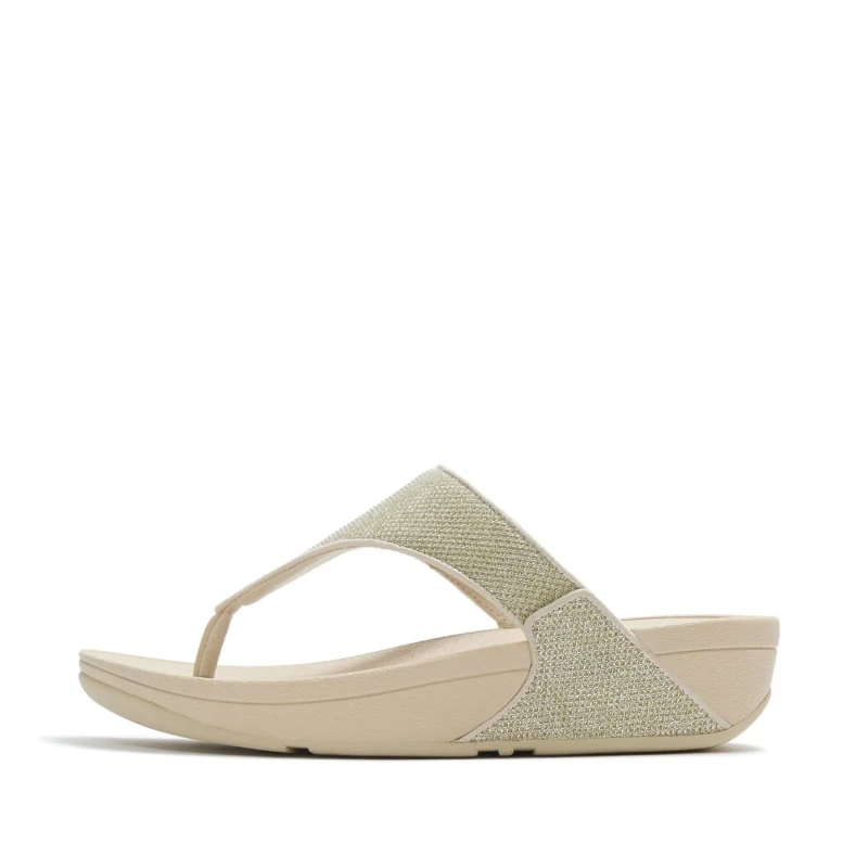 Image of FitFlop Womens Thong Sandals FitFlop Lulu Shimmerglitz Dore Female 40