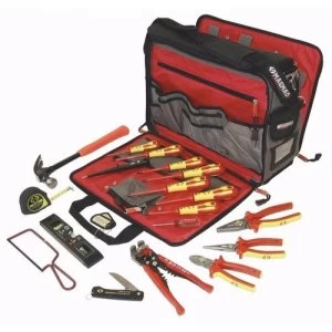 image of C.K Tools Premium 19 Piece Electricians Technicians Starter Tool Kit Set