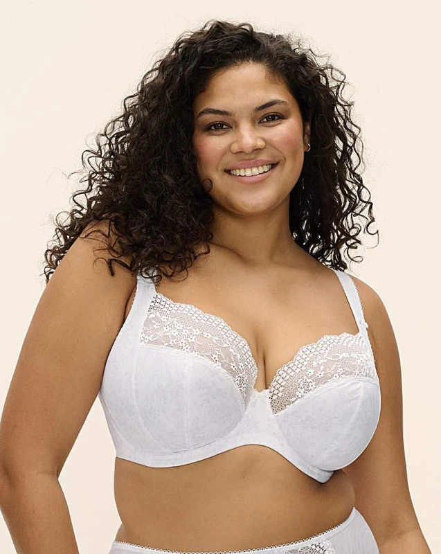 Image of Elomi Elomi Lucie Plunge Wired Bra White White - Elomi - Size: 38GG White Female 38GG IY25624