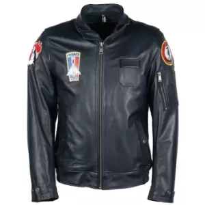 Image of Helstons AERONEF Cuir Rag Blue L