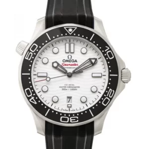 image of Seamaster Diver 300m Co-Axial Master Chronometer 42mm Automatic White Dial Steel Mens Watch