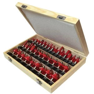 Faithfull Router Bit Set of 35 TCT 1/2in Shank - main image