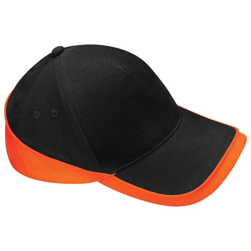 Image of Beechfield Beechfield Men Teamwear Competition Cap Baseball Headwear Pack of 2 in Black One Size Male 5059269088613