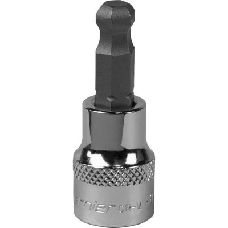 Image of Loops 8mm Ball-End Hex Socket Bit - 3/8" Square Drive - Chrome Vanadium Wrench Socket Multi