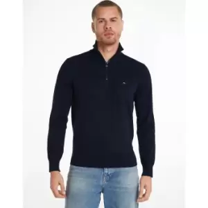 image of Tommy 1985 Cotton Jumper with Half Zip