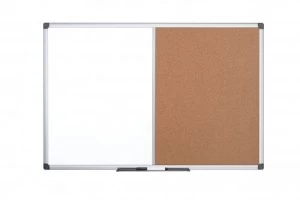 image of Bi-Office Maya Aluminium Frame Combination Board 60x90cm