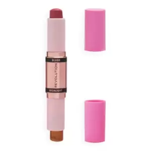Image of Revolution Blush & Highlight Stick - Flushing Pink