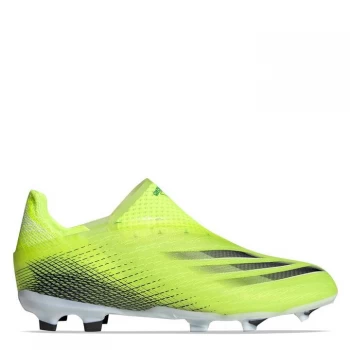 Image of adidas X + Junior FG Football Boots - SolYellow/Blue