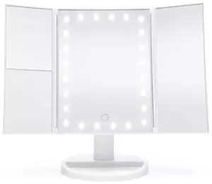 image of Rio 24 LED Folding Mirror - White