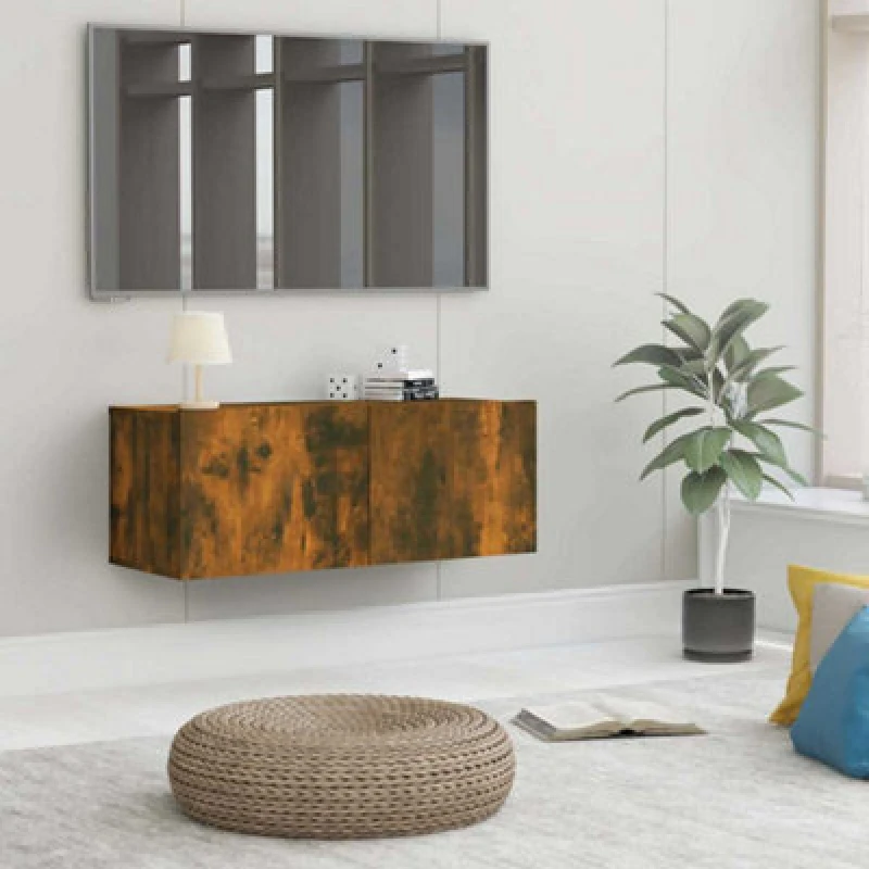 Image of VIDAXL TV Cabinet Smoked Oak 80x30x30cm Engineered Wood Vidaxl 8720286976760