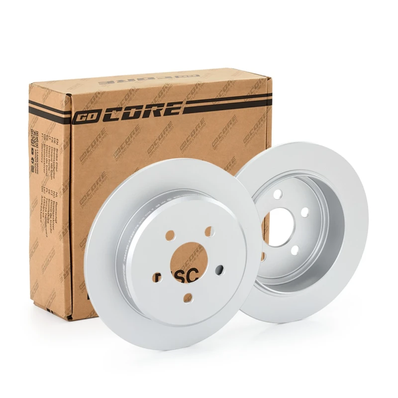 Image of goCORE GCH20051 Brake disc Rear Axle, Solid, Cast Iron, Coated, without wheel studs Cast Iron Brake Disc (82)