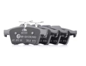 Image of ATE Brake pad set 13.0460-7251.2 Brake pads,Brake pad set, disc brake RENAULT,LAGUNA III Grandtour (KT0/1),LAGUNA III (BT0/1),LAGUNA Coupe (DT0/1)