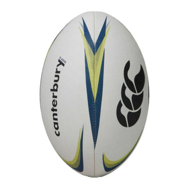 Image of Canterbury Mentre Rugby Ball White/lime/blue (5)